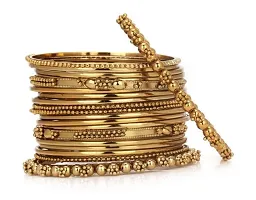Traditional Golden  Bangles Set for Girls and Women-thumb2