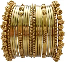 Traditional Golden  Bangles Set for Girls and Women-thumb1