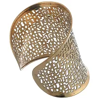 Modern Silver Handcuff Style Bangle For Women and Girls-thumb1