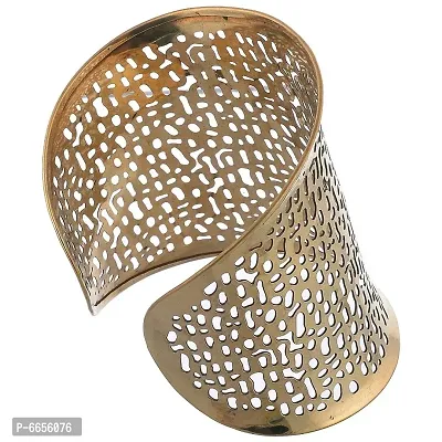 Modern Silver Handcuff Style Bangle For Women and Girls-thumb2