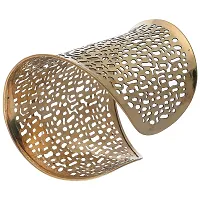 Modern Silver Handcuff Style Bangle For Women and Girls-thumb2