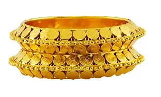 Golden Plated Coin Style Bangle Set for Women and Girls-thumb1