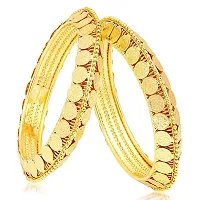 Golden Plated Coin Style Bangle Set for Women and Girls-thumb3