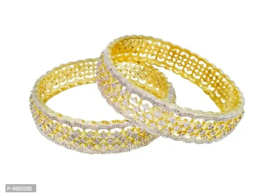 Fancy Golden Plated bangle Set for Women and Girls