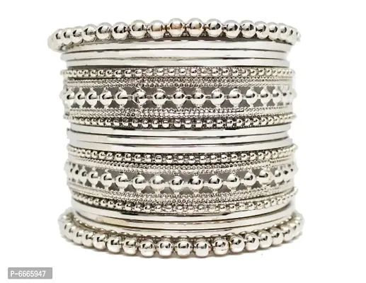 silver Plated Bangle Set for Women and Girls-thumb2