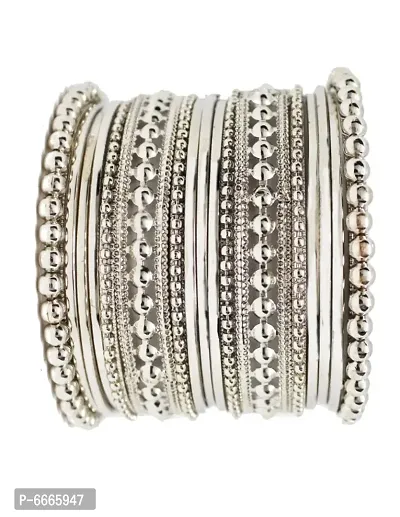 silver Plated Bangle Set for Women and Girls-thumb4