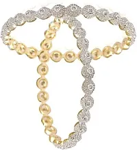 Gold Plated American Diamond Stylish Fancy Bangle For Girl and women-thumb2