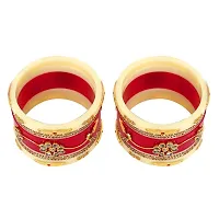 Designer Chura Bridal Punjabi Choora Rajasthani Rajputi Fashion Jewelry Chuda Set Red Color-thumb1