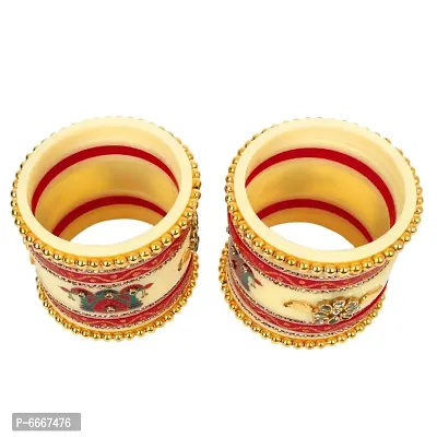 Designer Chura Bridal Punjabi Choora Rajasthani Rajputi Fashion Jewelry Chuda Set Red Color-thumb3