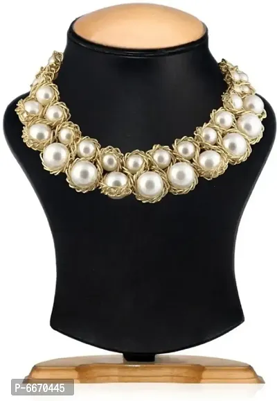 White Pearl Necklace for Women and Girls-thumb0