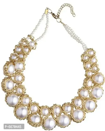 White Pearl Necklace for Women and Girls-thumb2