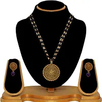 Gold Plated Traditional Ganesh Mangalsutraandnbsp;with Earring For Girl and Women-thumb2