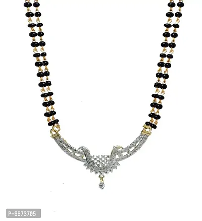 Gold Plated American Diamond Mangalsutra For Girl and Women-thumb3