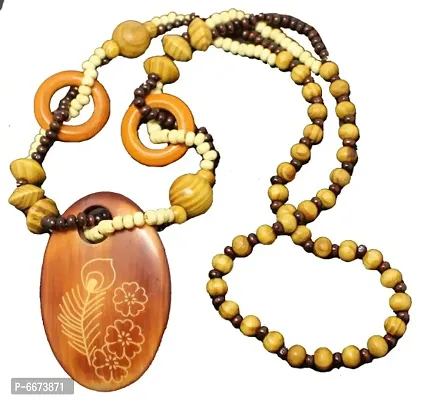 Fancy Stylish Wood Necklace Set For Girl and Women-thumb0