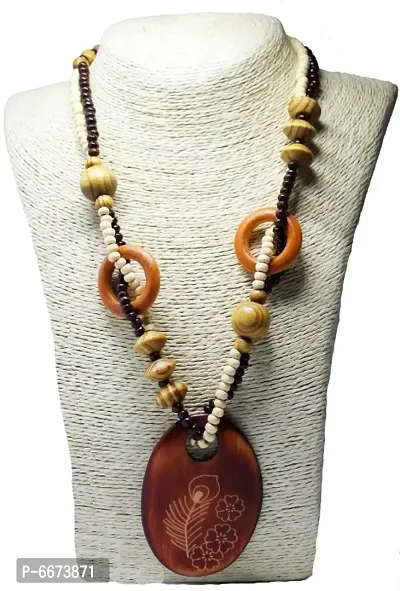 Fancy Stylish Wood Necklace Set For Girl and Women-thumb3
