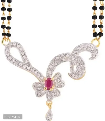 Gold Plated Flower Shape Traditional Stylish Mangalsutra For Girl and women