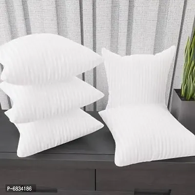 White Striped Microfibre Cushion covers-thumb0