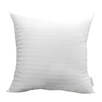 White Striped Microfibre Cushion covers-thumb1