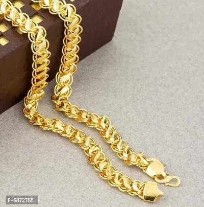 Adorable Gold Plated Necklace Chain for Women and Girls-thumb3
