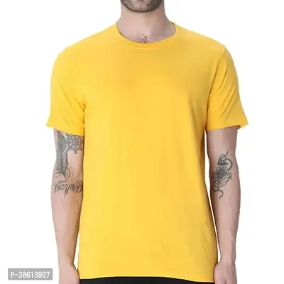 Round Neck Solid T Shirt Regular Fit-thumb0