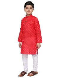 BORNWEAR Boy's Cotton Blend Kurta Set-thumb1