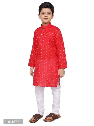 BORNWEAR Boy's Cotton Blend Kurta Set-thumb2