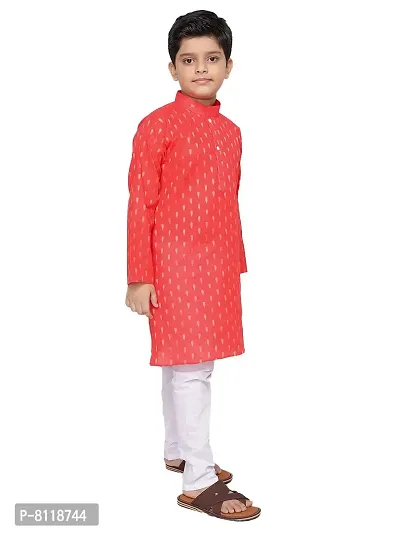 BORNWEAR Boy's Cotton Blend Kurta Set-thumb2