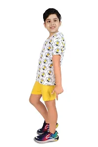 Fabulous Multicoloured Cotton Printed Tops With Shorts For Boys-thumb1