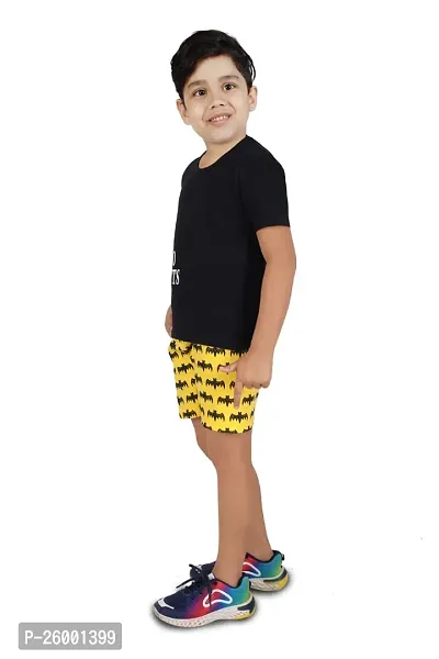 Fabulous Multicoloured Cotton Printed Tops With Shorts For Boys-thumb2