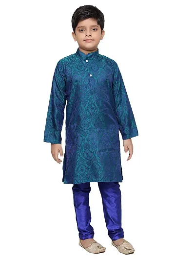 BORNWEAR Boy's Silk Kurta Set