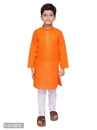 BORNWEAR Boy's Cotton Blend Kurta Set-thumb0