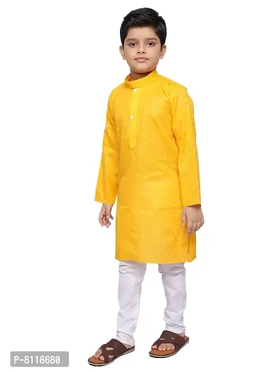 BORNWEAR Boy's Cotton Blend Kurta Set-thumb2