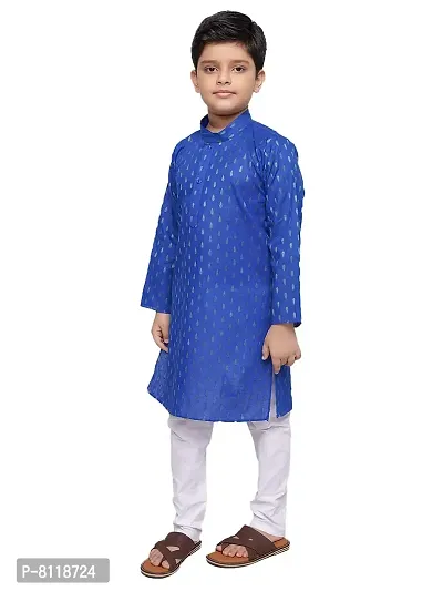 BORNWEAR Boy's Cotton Blend Kurta Set-thumb2