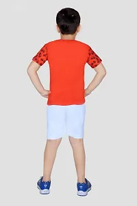 Fabulous Multicoloured Cotton Printed T-Shirt with Short Set For Boys-thumb2