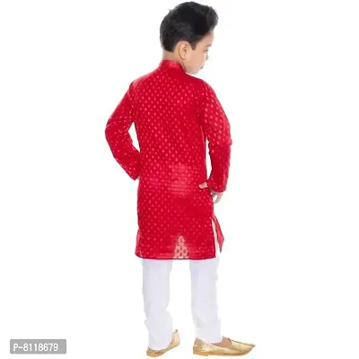 BORNWEAR Boy's Cotton Blend Kurta Set-thumb3