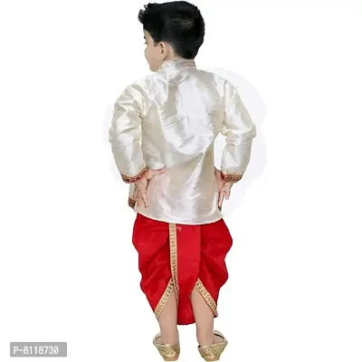 BORNWEAR Boy's Cotton Silk Kurta Set [Multicolor]-thumb3