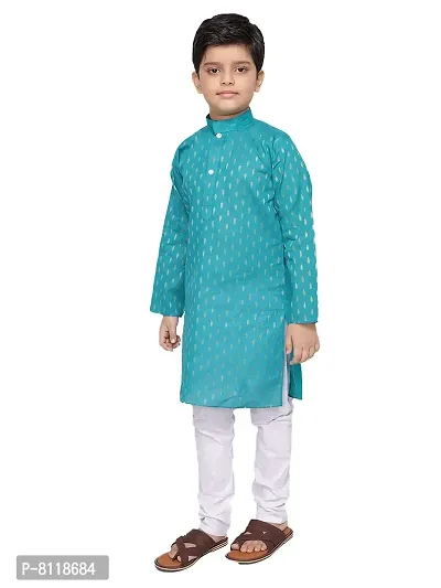 BORNWEAR Boy's Cotton Blend Kurta Set-thumb2