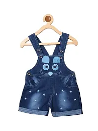 Bornwear Unisex Baby Regular Fit Denim Dungaree Clothing Set-thumb2