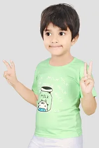 Fabulous Multicoloured Cotton Printed T-Shirt with Short Set For Boys-thumb2