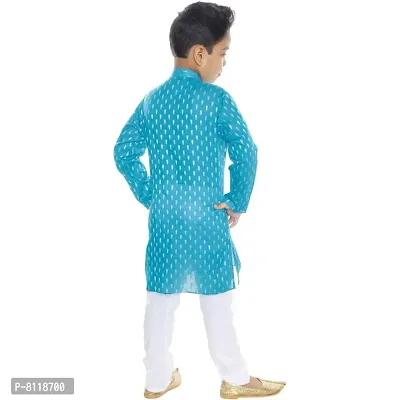 BORNWEAR Boy's Cotton Blend Kurta Set-thumb3