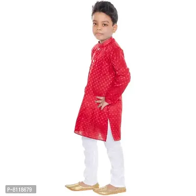 BORNWEAR Boy's Cotton Blend Kurta Set-thumb2