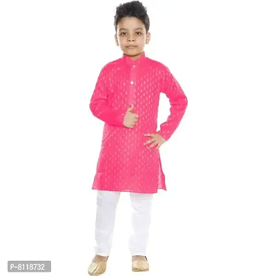 BORNWEAR Boy's Cotton Blend Kurta Set