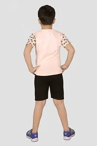 Fabulous Multicoloured Cotton Printed T-Shirt with Short Set For Boys-thumb2