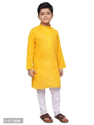 BORNWEAR Boy's Cotton Blend Kurta Set-thumb3