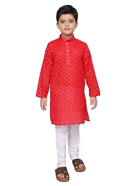 BORNWEAR Boy's Cotton Blend Kurta Set-thumb2