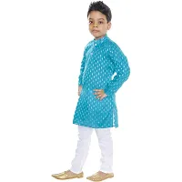 BORNWEAR Boy's Cotton Blend Kurta Set-thumb1