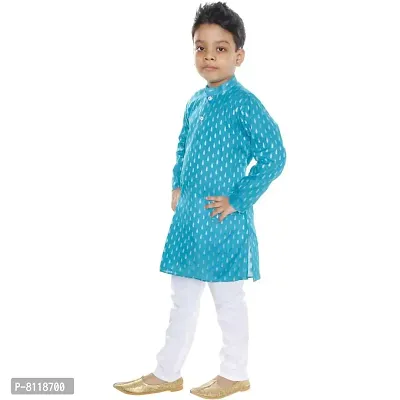 BORNWEAR Boy's Cotton Blend Kurta Set-thumb2