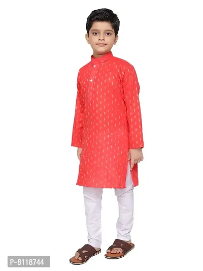 BORNWEAR Boy's Cotton Blend Kurta Set-thumb3