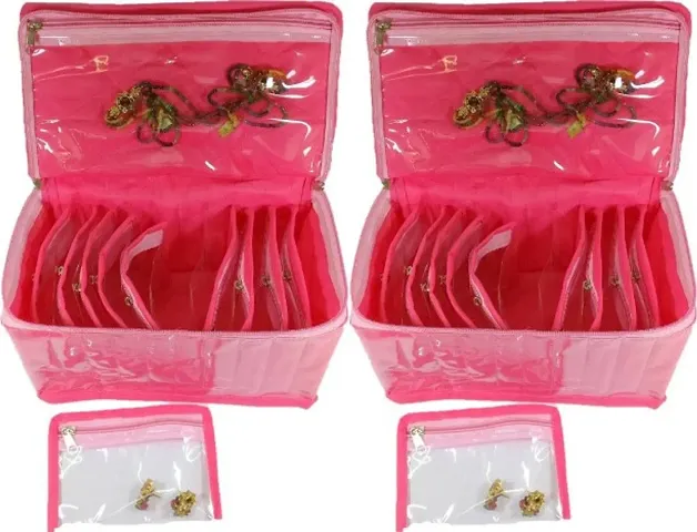 Designer Jewellery Kit Organiser With Pouches (Pack of 2)