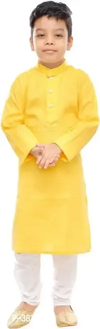 Kurta And Pyjama Set For Boys Yellow